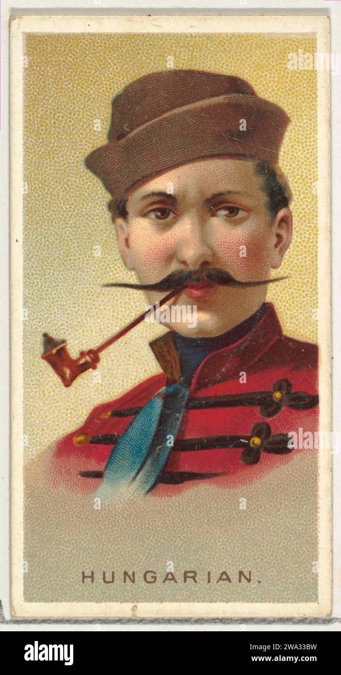 Hungarian, from World's Smokers series (N33) for Allen & Ginter Cigarettes 1963 by Allen & Ginter Stock Photo