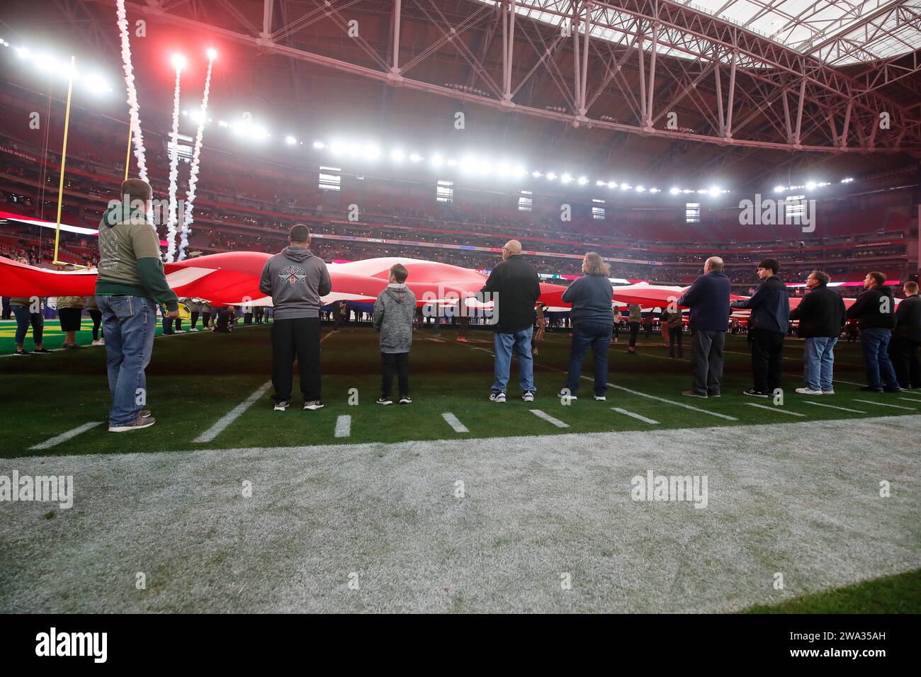 Glendale, Arizona, USA. 1st Jan, 2024. Pregame before the 2024 NCAA