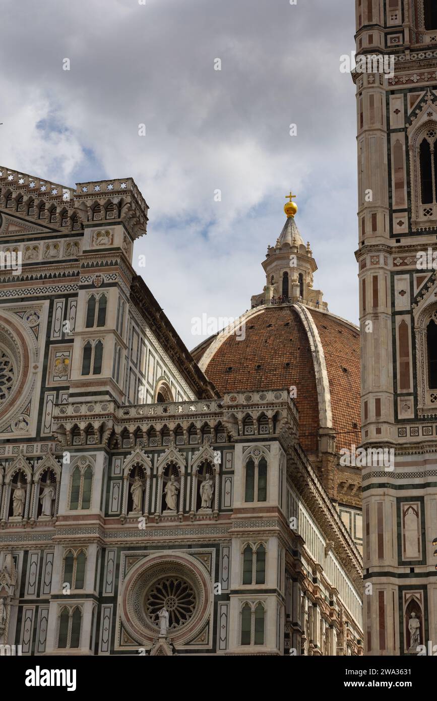 Cathedral of Santa Maria del Fiore,Giotto bell tower and Baptisterium Stock Photo