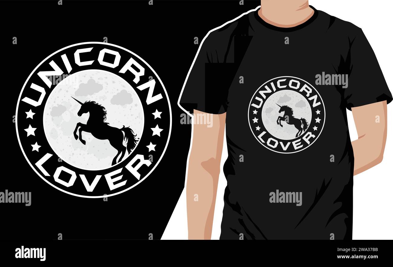 Unicorn lover vector tshirt design, usable for sticker, poster, banner