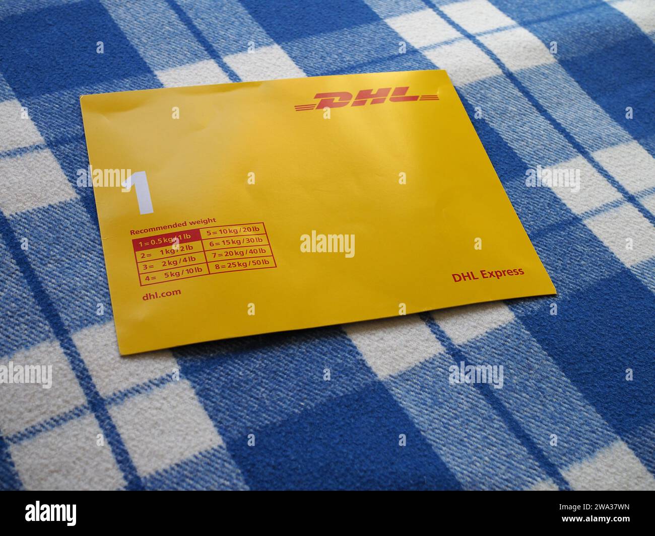 BONN, GERMANY OCTOBER 25, 2023 DHL Express Envelope Stock Photo Alamy