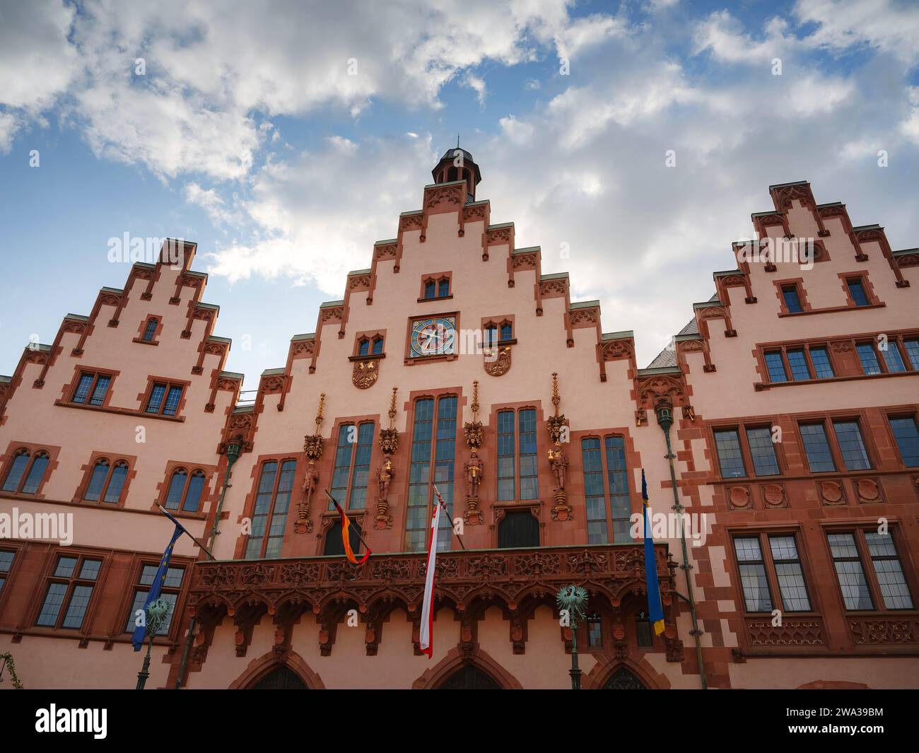 Frankfurt am Main, Germany - May 5, 2023: medieval Roemer building ...