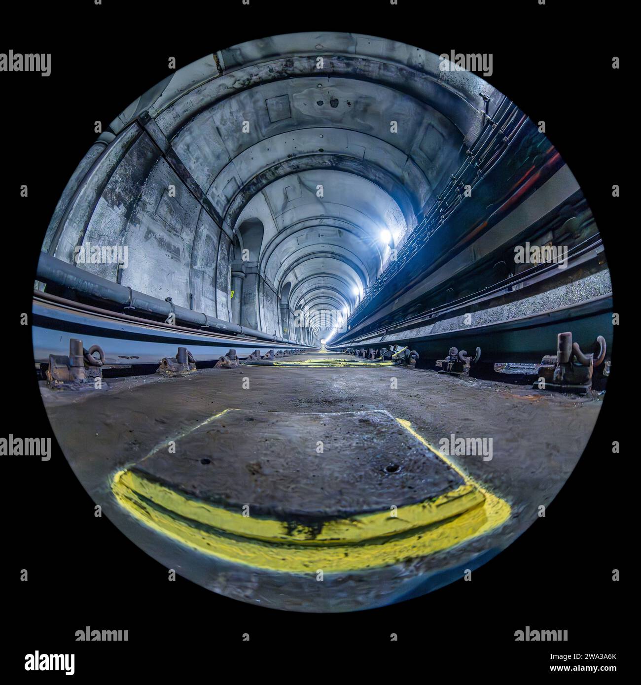 Brunel Tunnel from Rotherhithe Overground Station to Wapping. The first