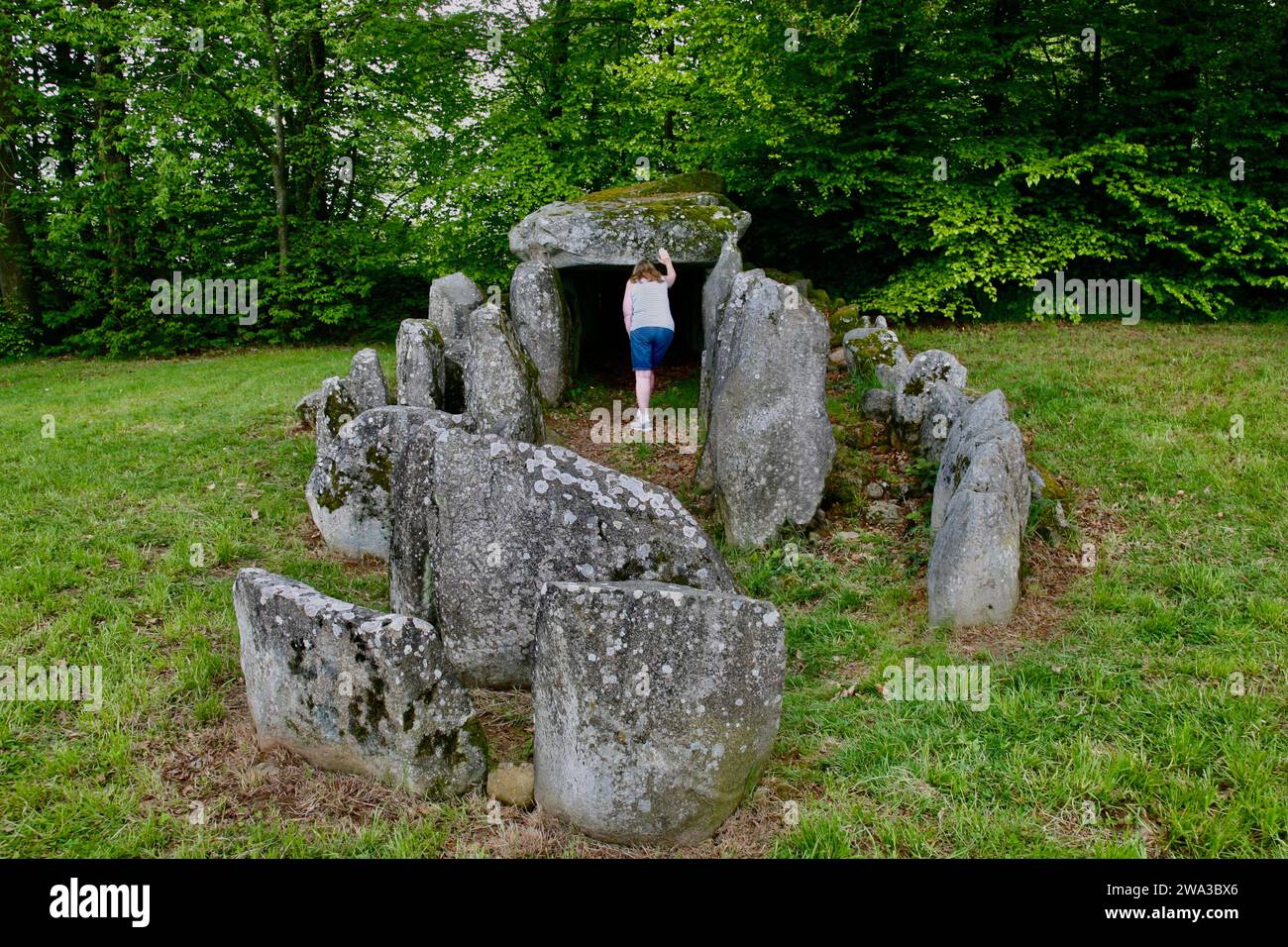 The Devil's Table at Passais la Conception in the Orne, Normandy, France, Europe in the summer of 2023 Stock Photo