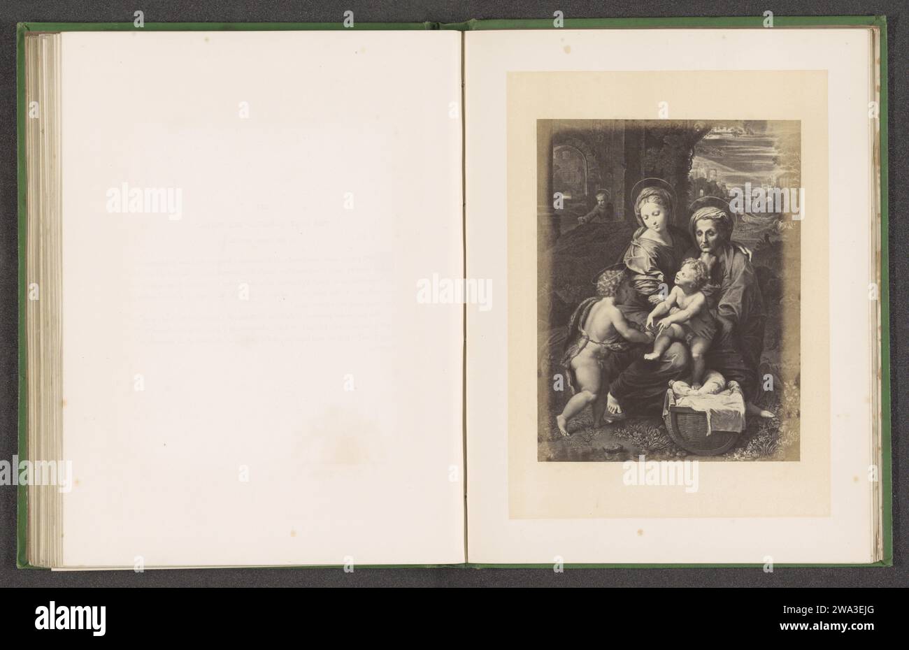 Photo production of a print by Narcisse Lecomte by La Perla by Rafaël, Joseph Cundall (Possible), After Narcisse Lecomte, c. 1859 - in or before 1869 photograph   photographic support albumen print Holy Family, and derived representations Stock Photo