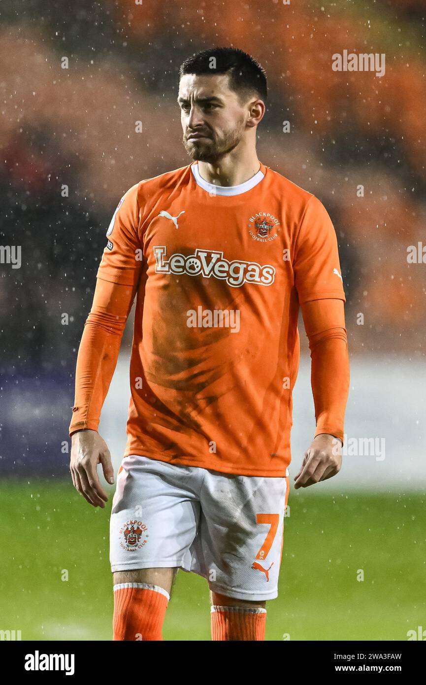 Owen Dale of Blackpool during the Sky Bet League 1 match Blackpool vs