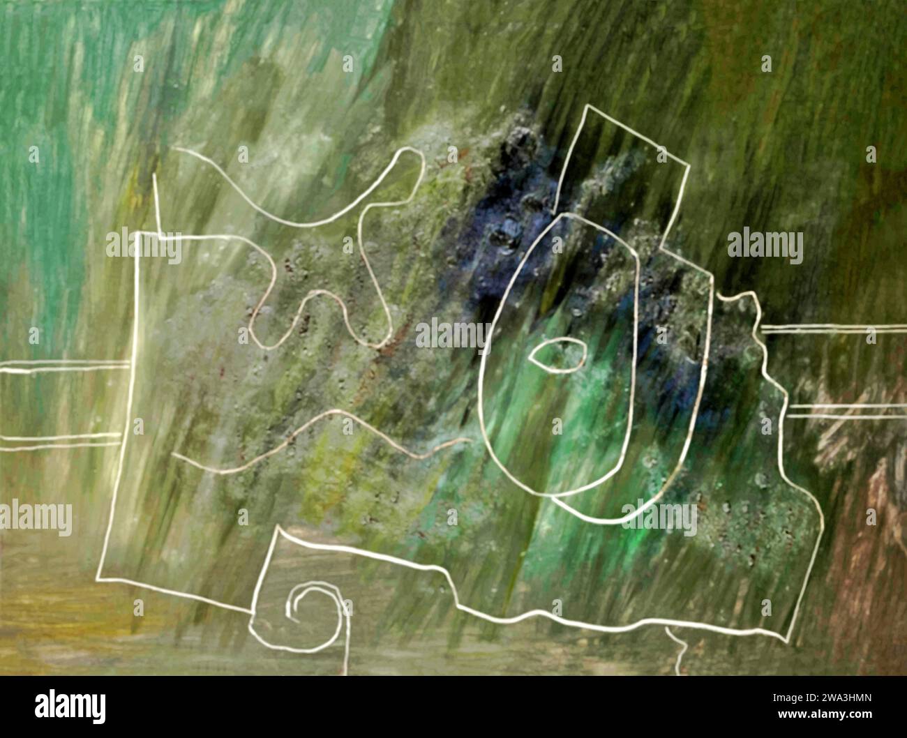 Mandolin on a table, 1924 (Painting) by Artist Picasso, Pablo (1881