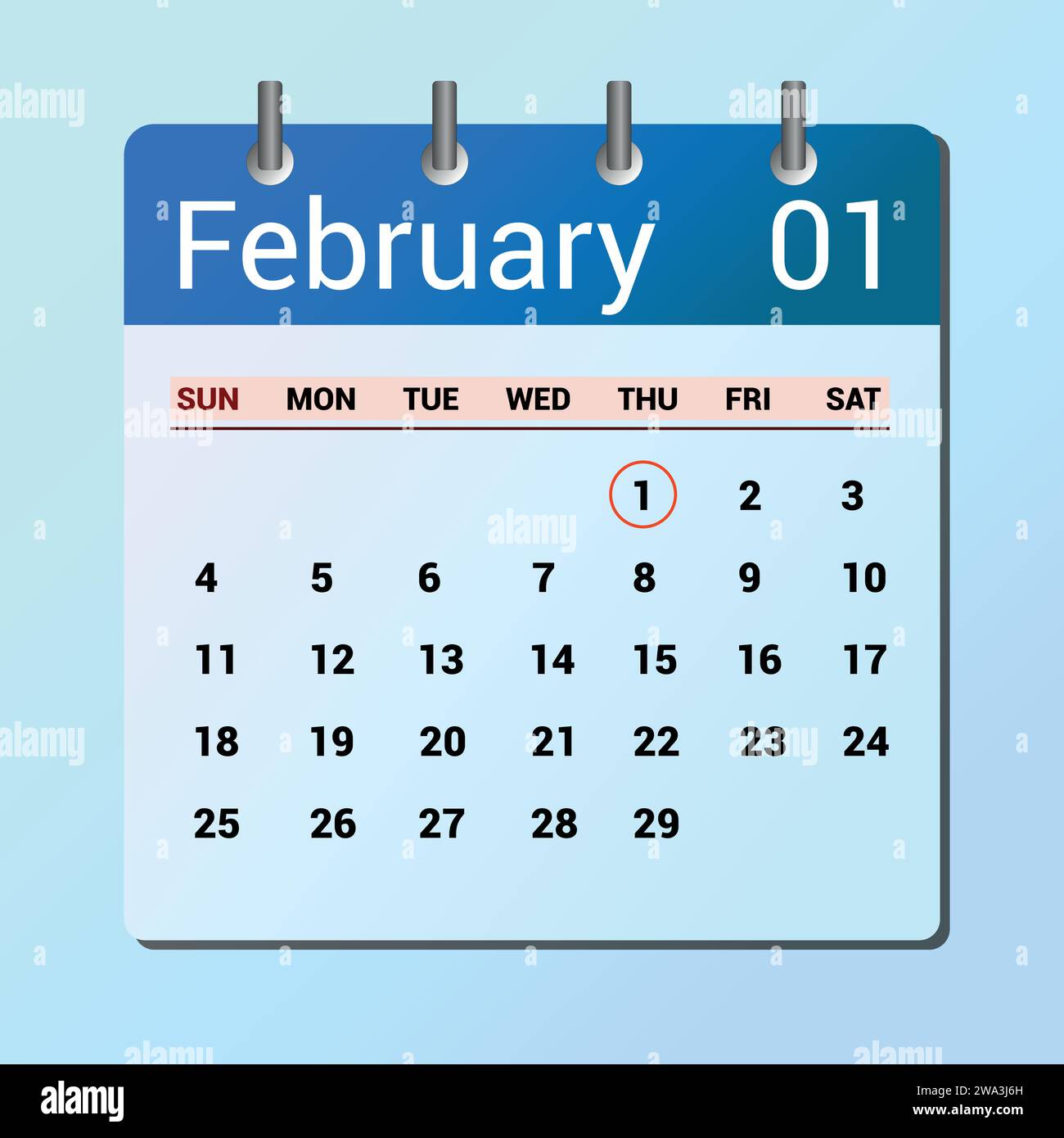 01 february icon Stock Vector Images - Alamy