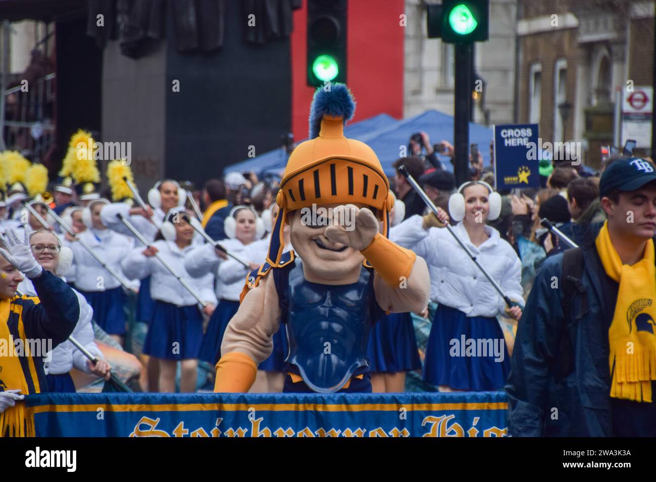 London, UK. 1st January 2024. Participants in London's New Year's Day