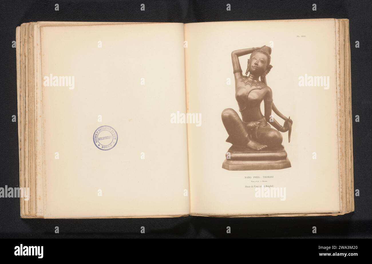 Sculpture from Sowathara, Anonymous, c. 1890 - in or before 1895 photomechanical print   paper collotype representations  gods, demi-gods, heroes, etc. (Hinduism, Buddhism, Jainism) Stock Photo