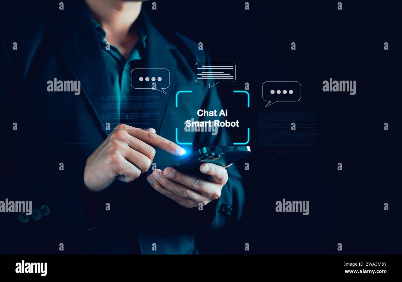 AI tech. Chatbot Chat with AI, Artificial intelligence digital ...
