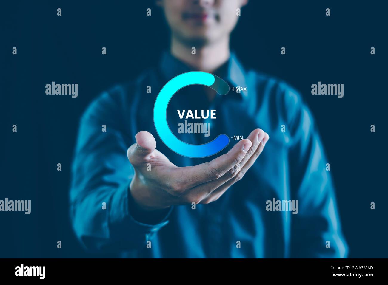 Increase value to business product and service concept, Businessman