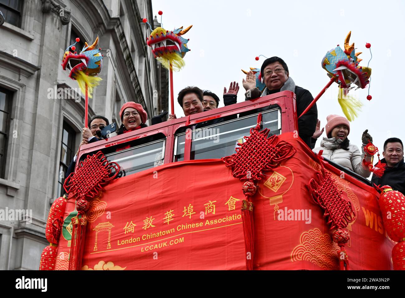 London, UK. 1st Jan, 2024. London's annual New Year parade featuring