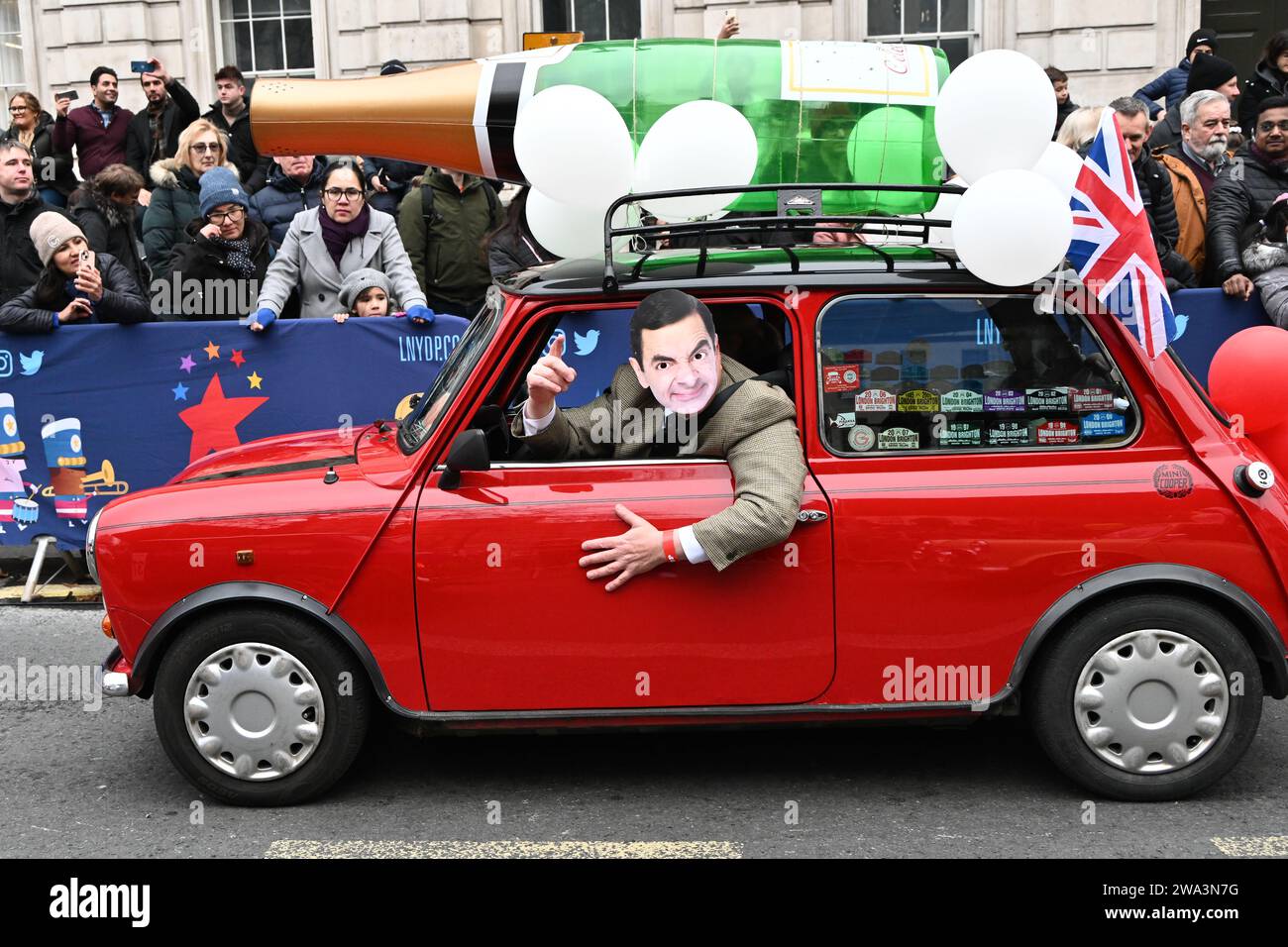 London, UK. 1st Jan, 2024. London's annual New Year parade featuring