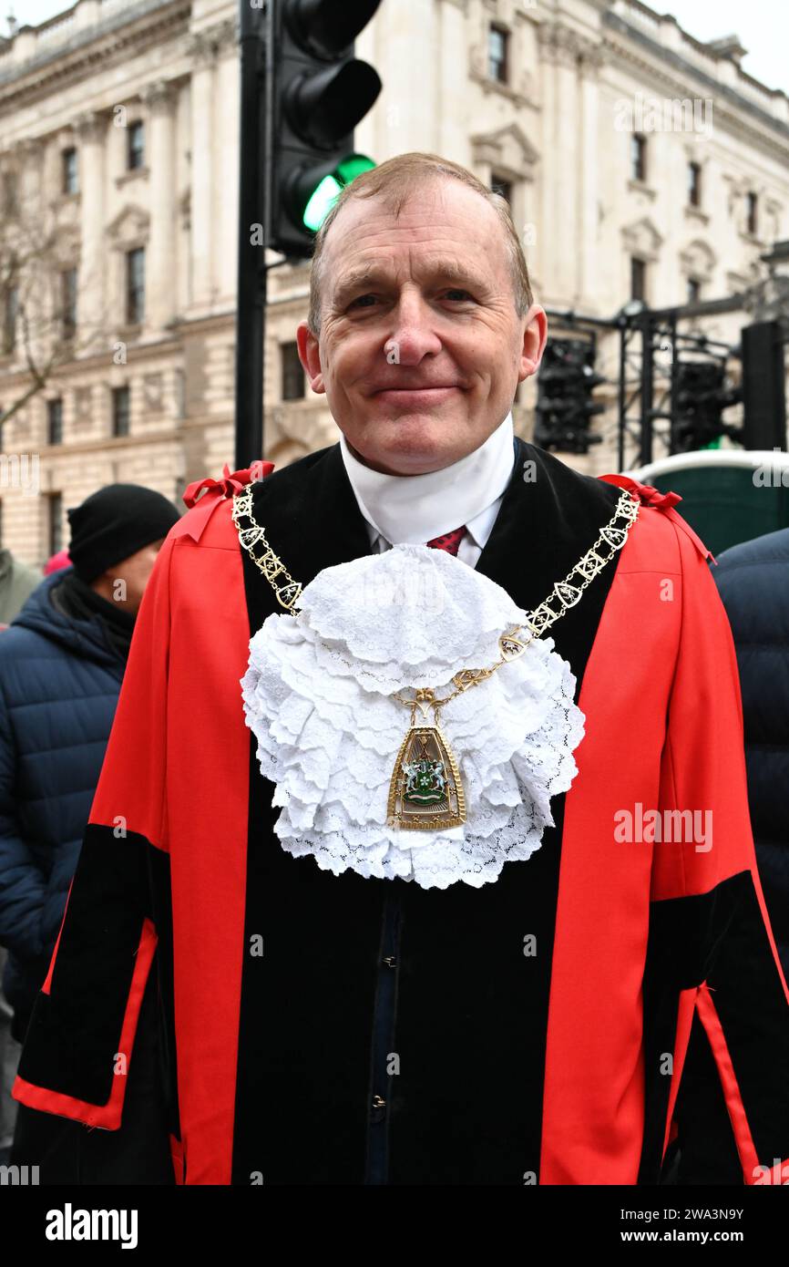 London, UK. 1st Jan, 2024. London's annual New Year parade featuring