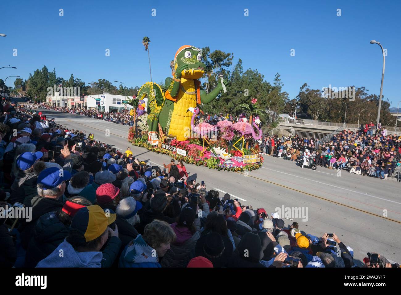 Los Angeles, United States. 01st Jan, 2025. Downey Rose Float