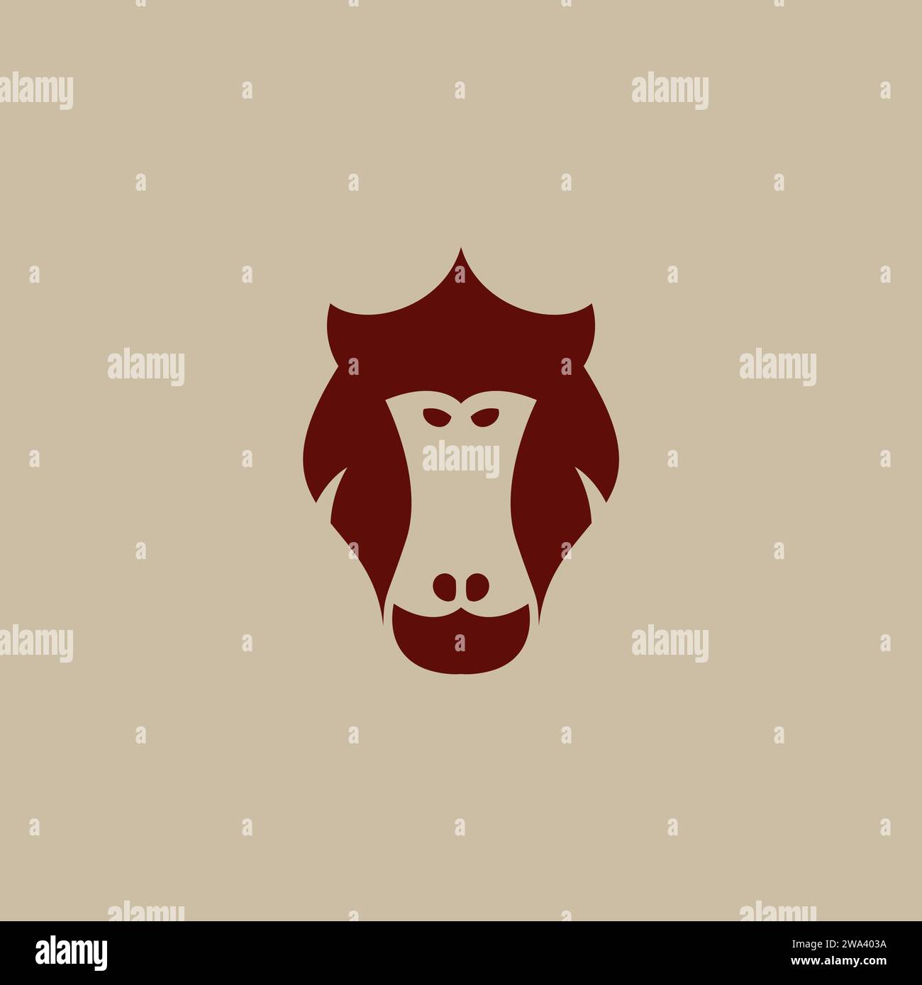 Monkey Baboon Logo. Monkey Icon vector Illustration Stock Vector Image ...