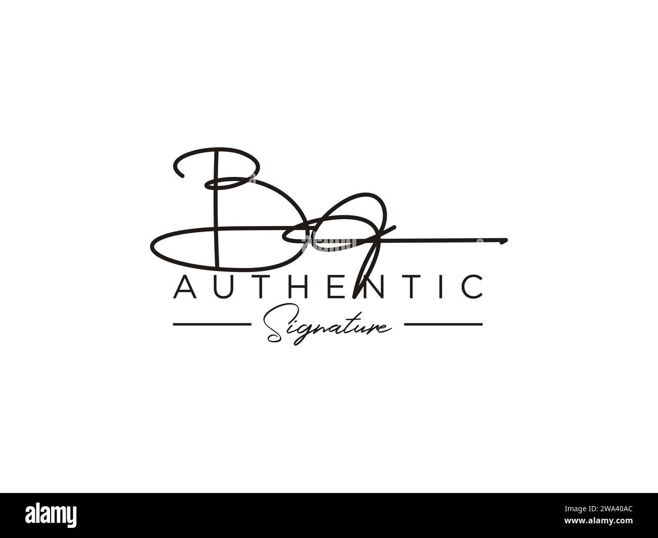 BO Signature Logo Template Vector Stock Vector Image & Art - Alamy