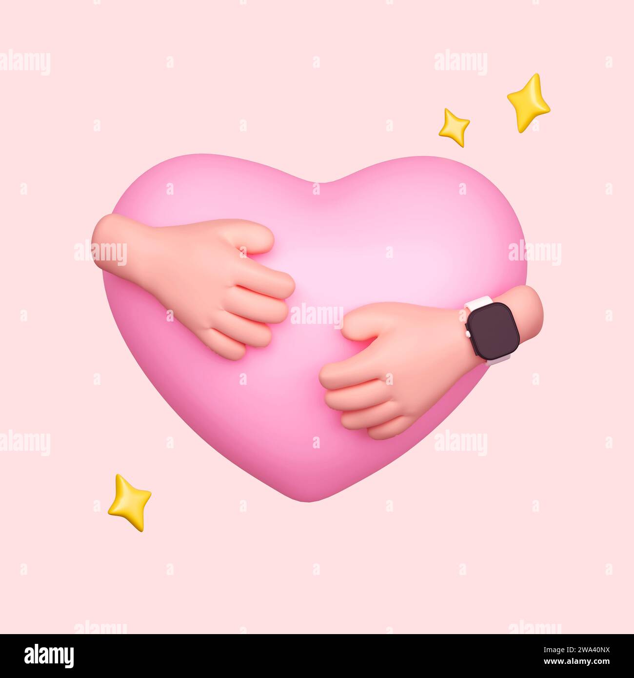 Hug yourself logo love yourself logo love hi-res stock photography and ...