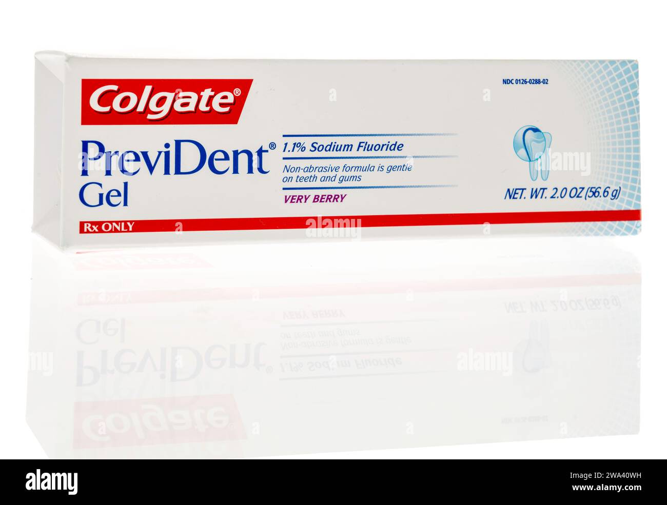Winneconne, WI - 23 December 2023: A package of Colgate preident rx only toothpaste on an isolated background. Stock Photo
