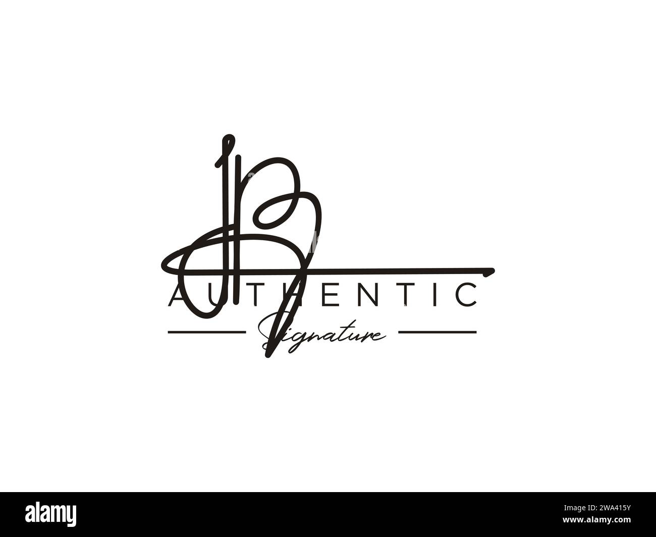 JP Signature Logo Template Vector. Stock Vector