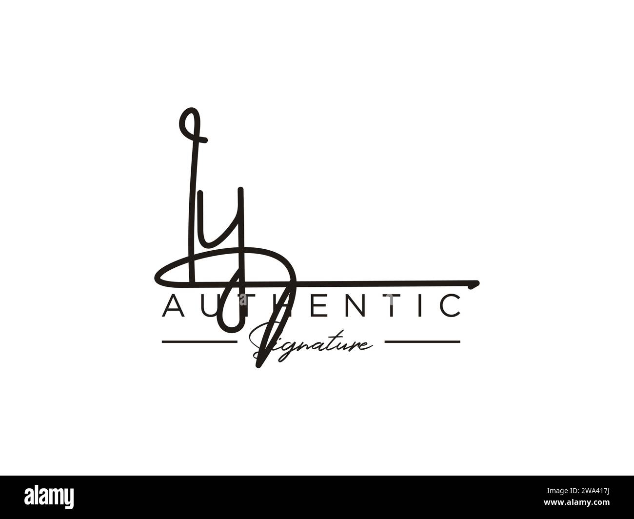 IY Signature Logo Template Vector Stock Vector Image & Art - Alamy