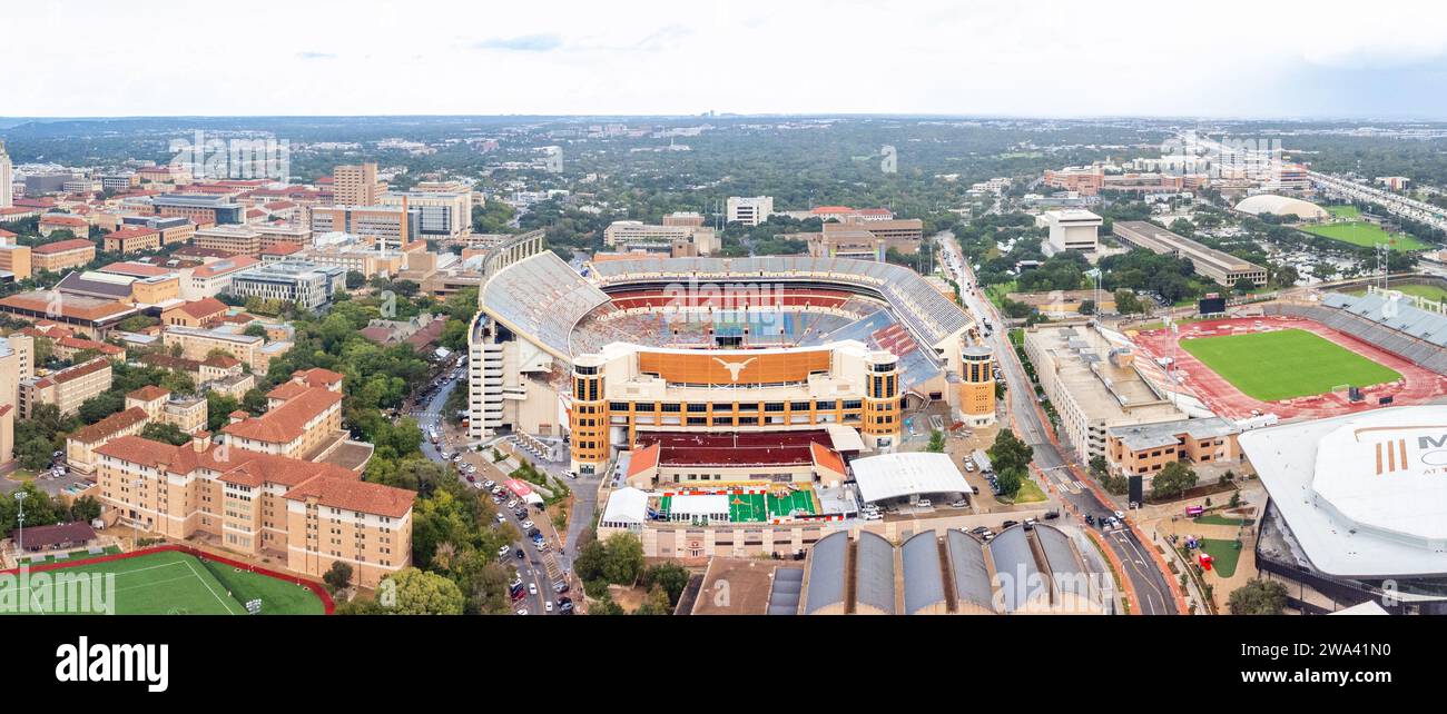 Austin, TX - October 27, 2023: Darrell K Royal Texas Memorial Stadium at University of Texas at Austin Stock Photo