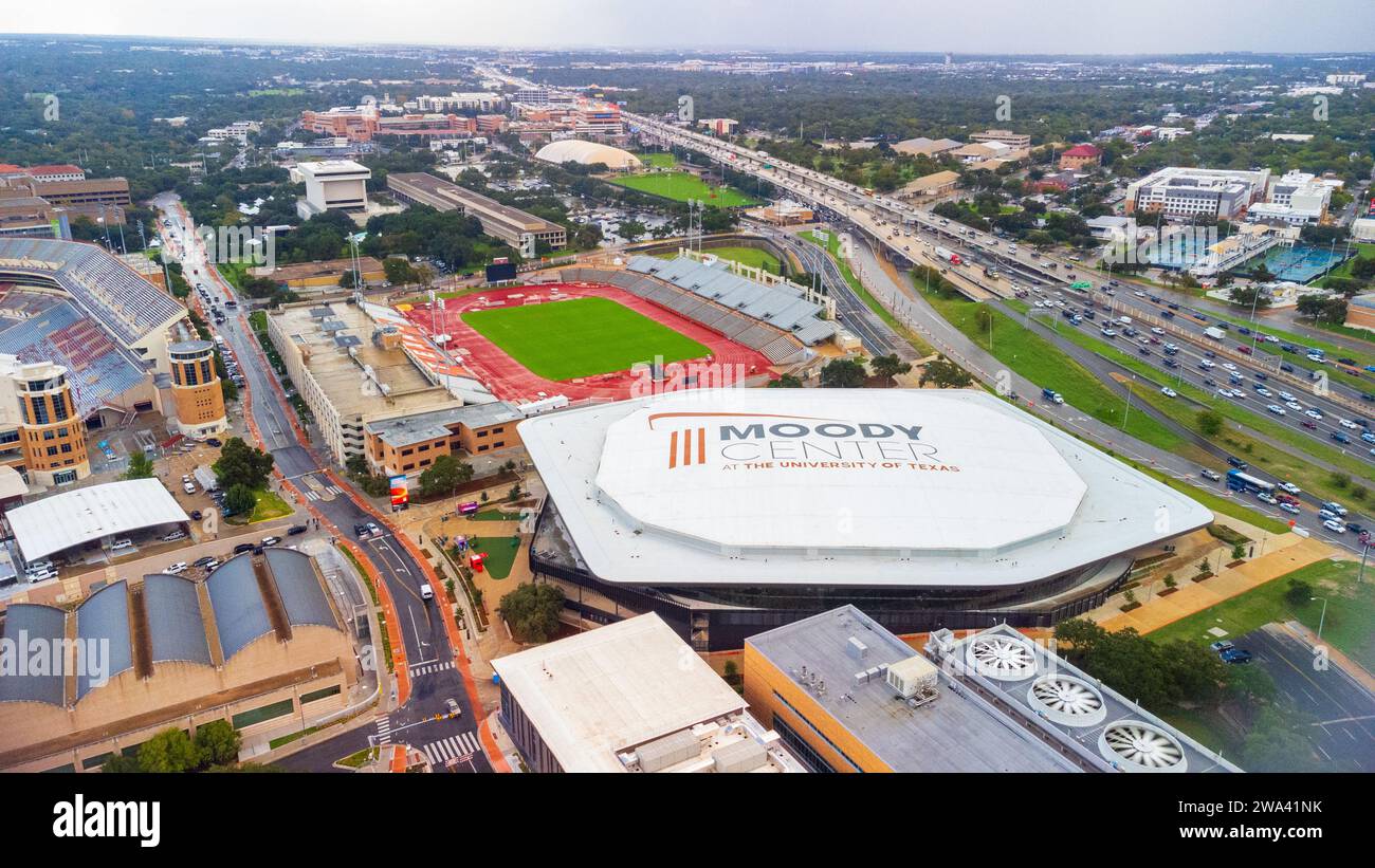 Austin, TX - October 27, 2023: The Moody Center at The University of Texas at Austin Stock Photo