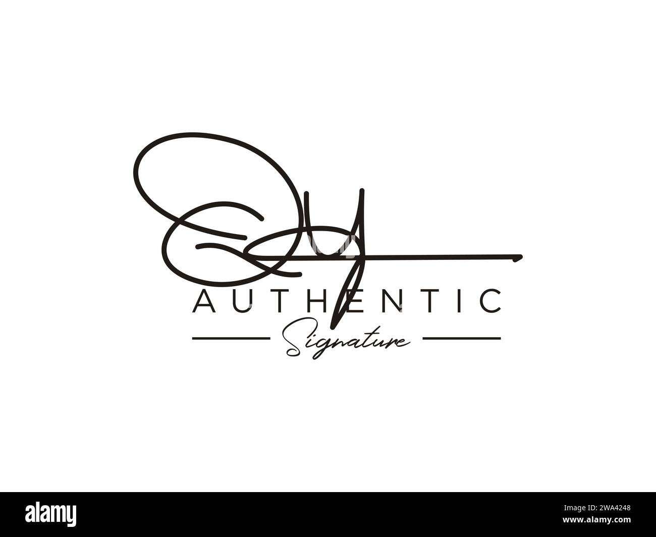 QU Signature Logo Template Vector Stock Vector Image & Art - Alamy
