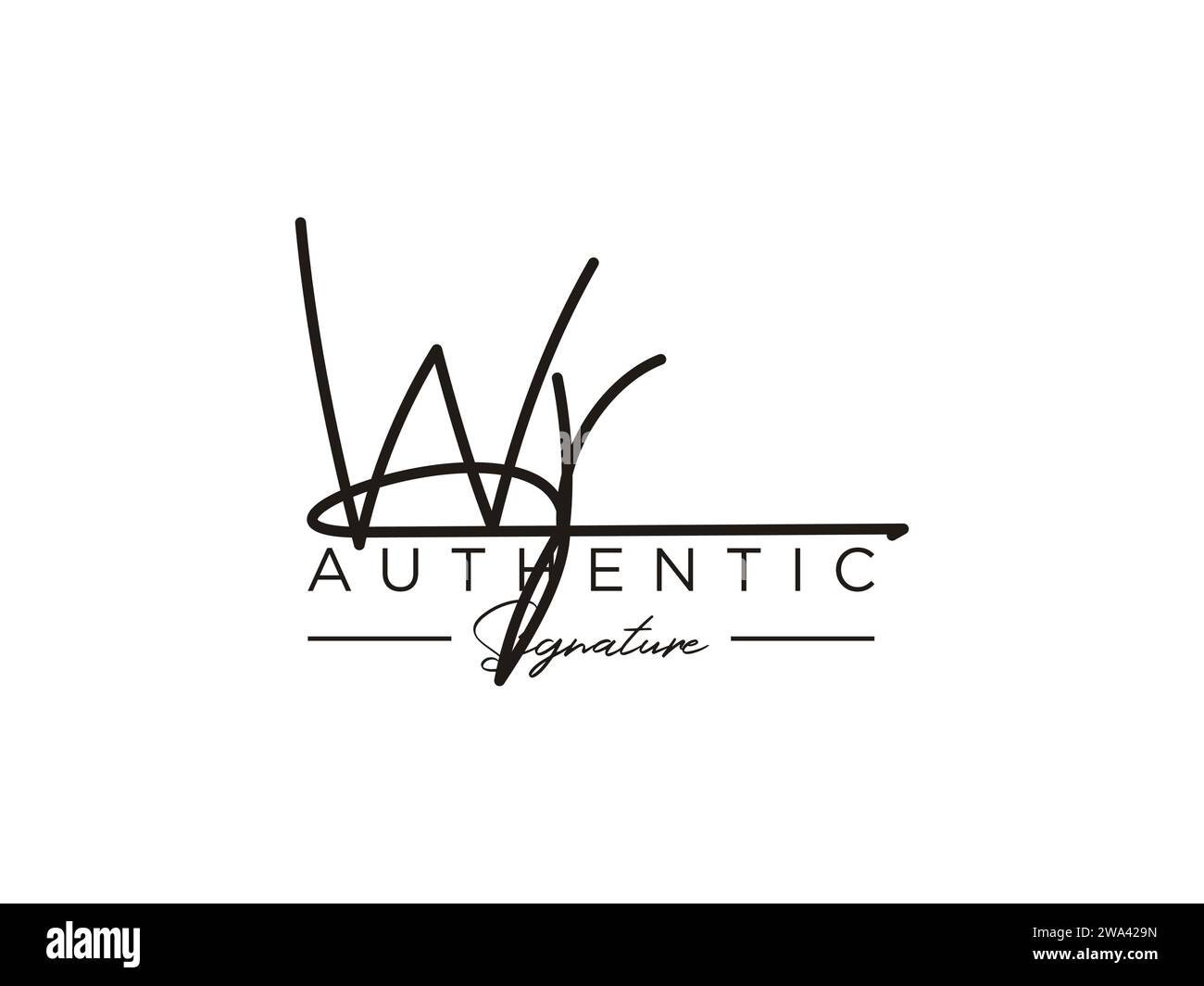 WR Signature Logo Template Vector Stock Vector Image & Art Alamy