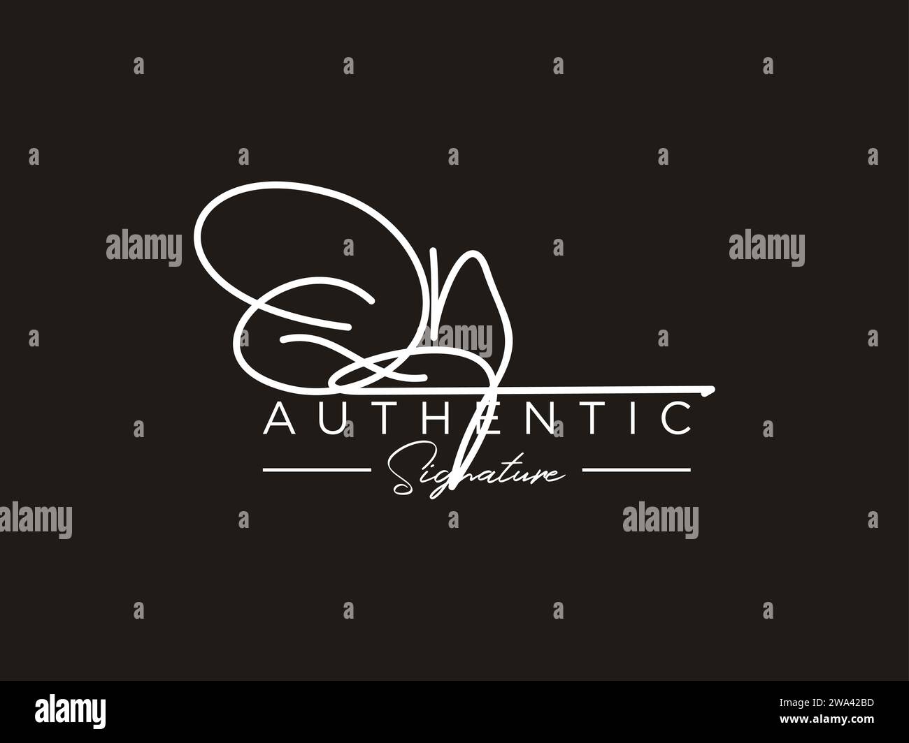QN Signature Logo Template Vector Stock Vector Image & Art - Alamy