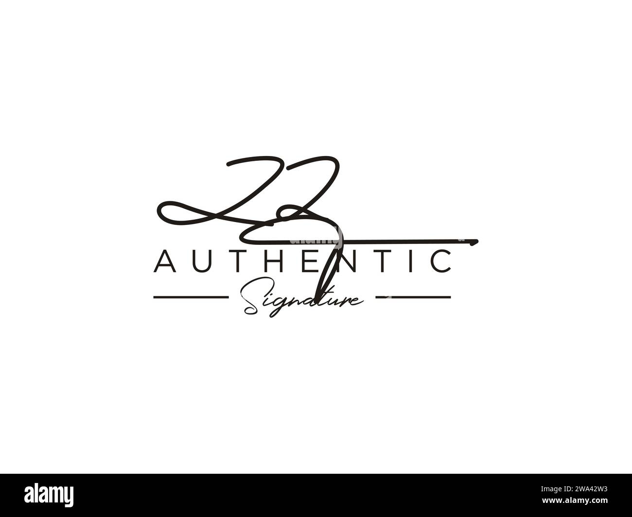 ZZ Signature Logo Template Vector Stock Vector Image & Art - Alamy