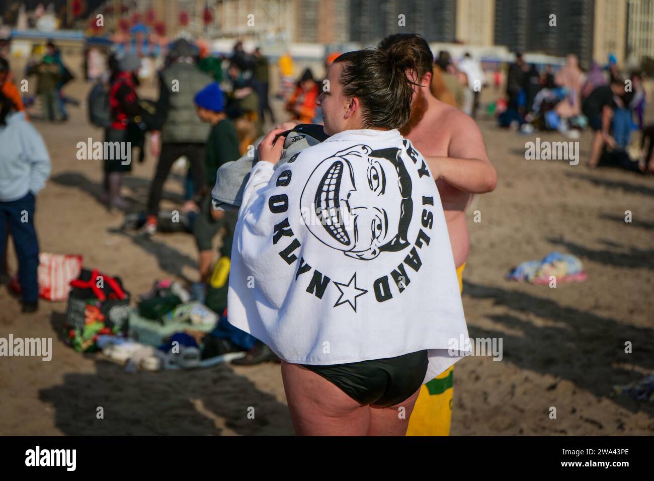 New York, New York, USA. 1st Jan, 2024. Thousands coverged on Coney