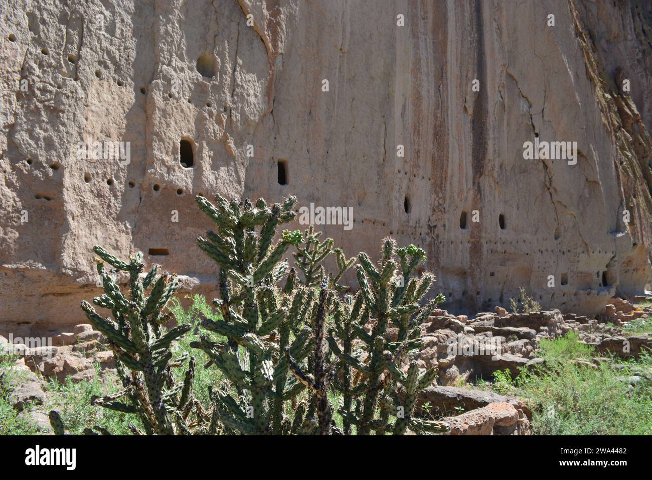 The Puye Cliff Dwellings are the ruins of an abandoned pueblo, on Santa