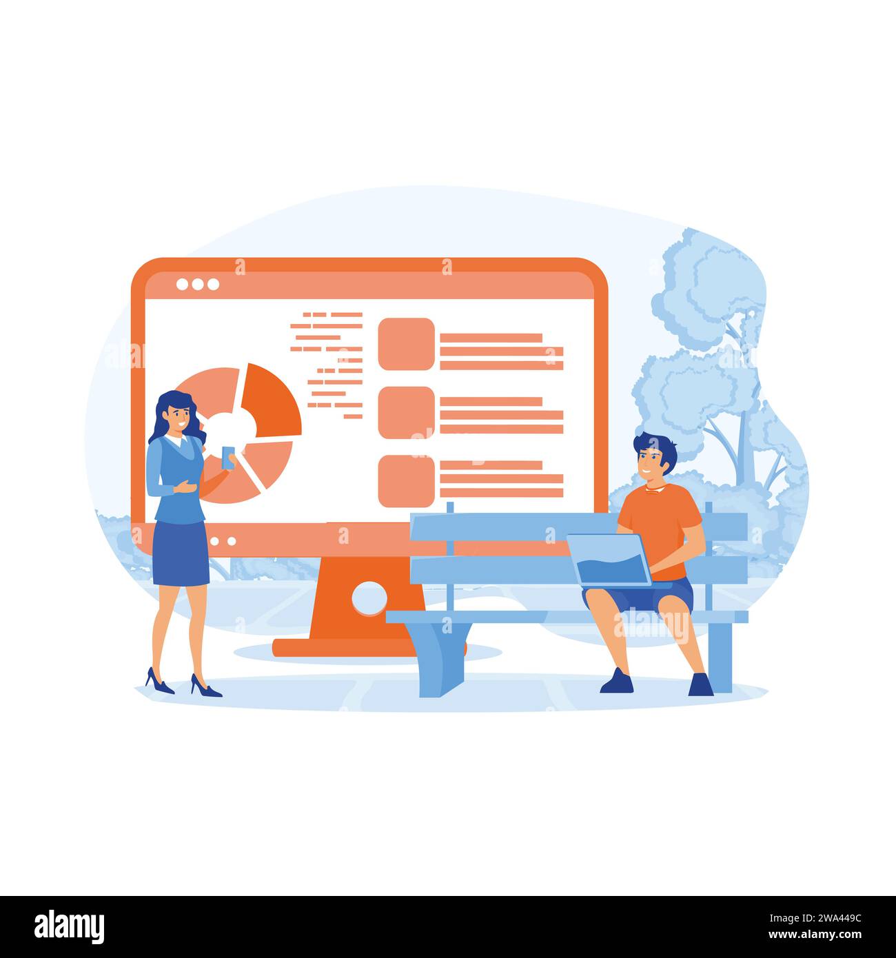 Task distribution online service or platform. Interaction of ...