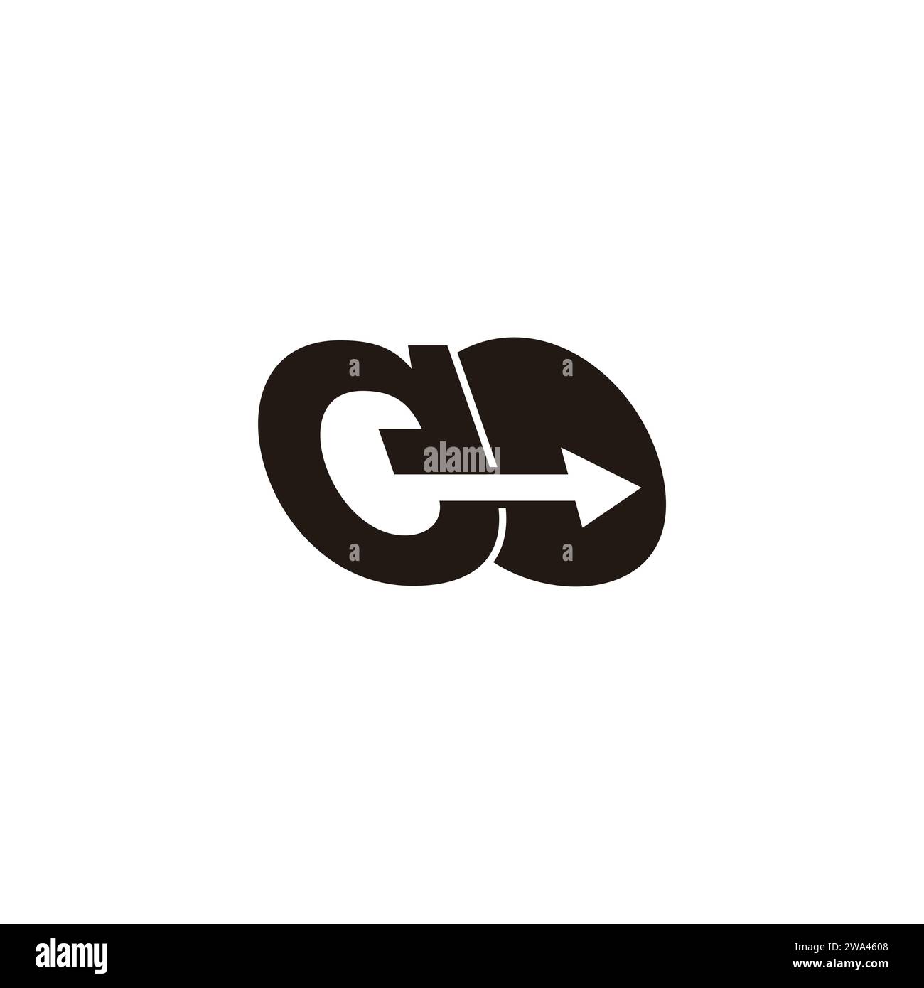 letter ed motion arrow simple logo vector Stock Vector