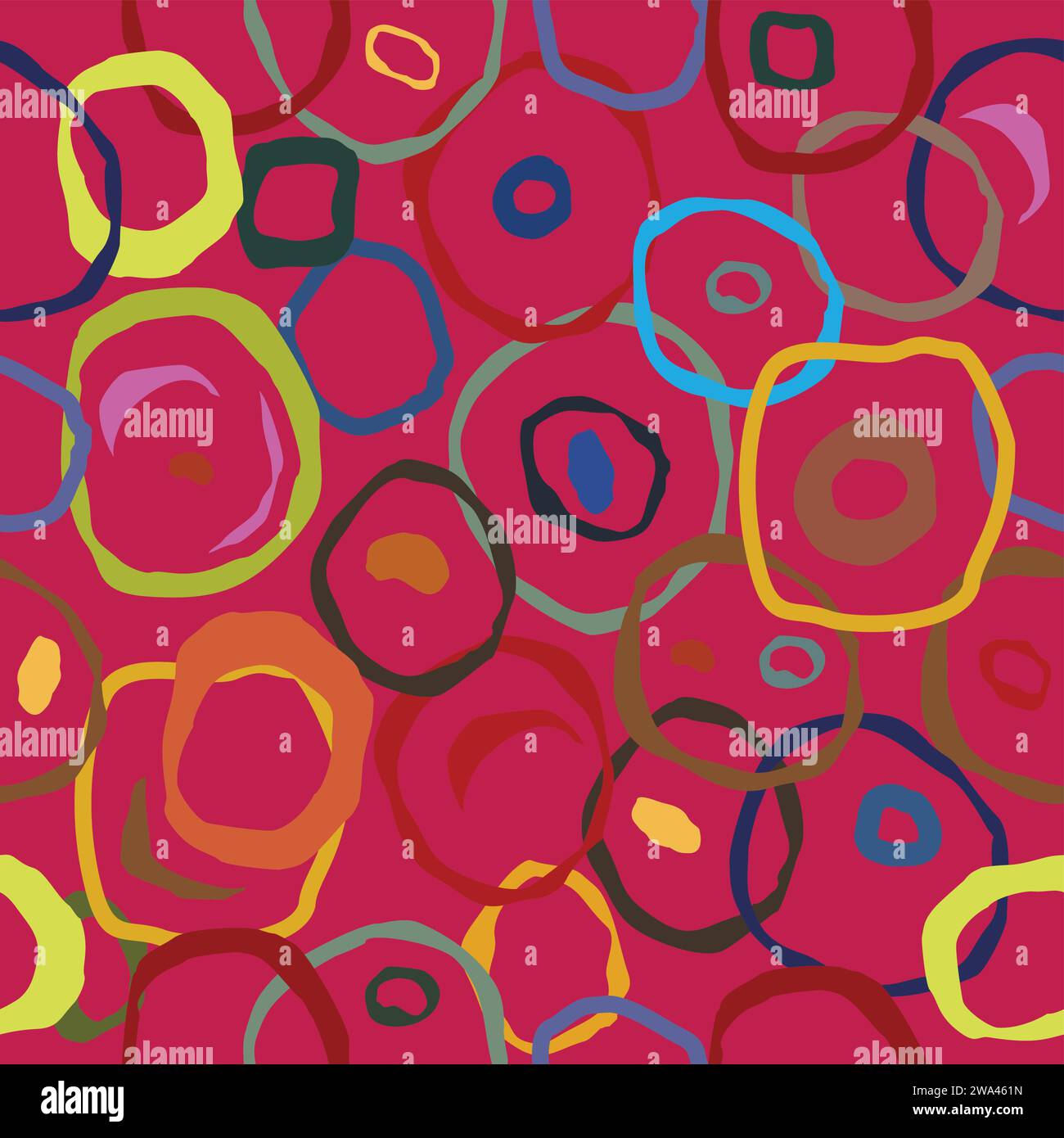 abstract colorful bubbles seamless pattern background vector Stock ...