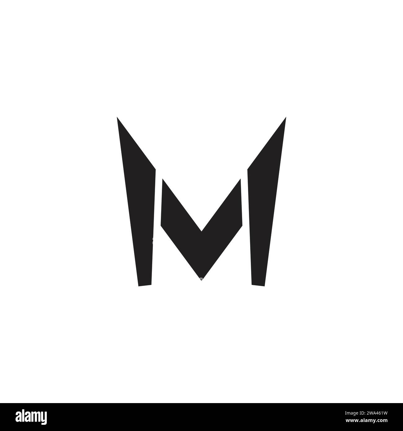 letter mv simple geometric logo vector Stock Vector