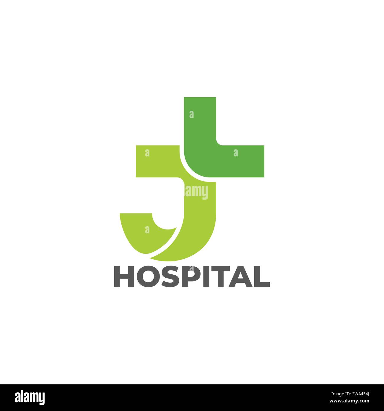 letter j plus medical simple logo vector Stock Vector