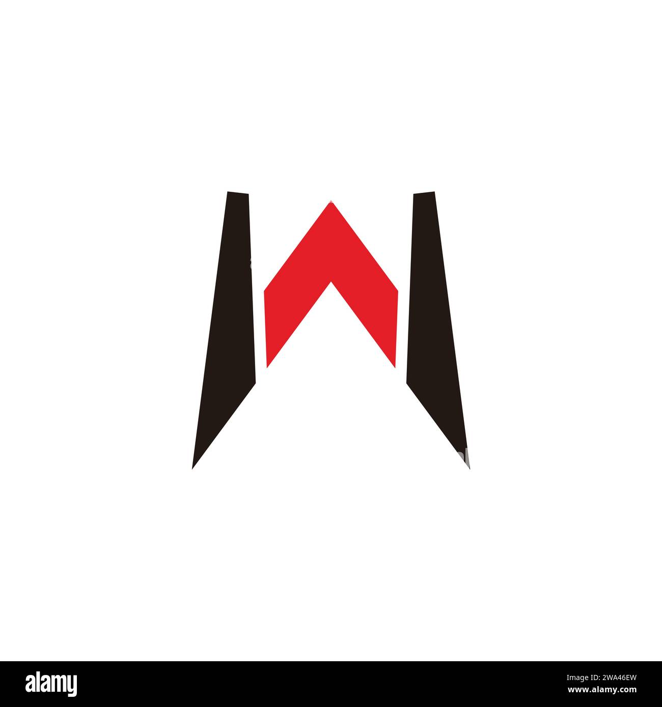 letter w arrow up simple geometric logo vector Stock Vector Image & Art ...