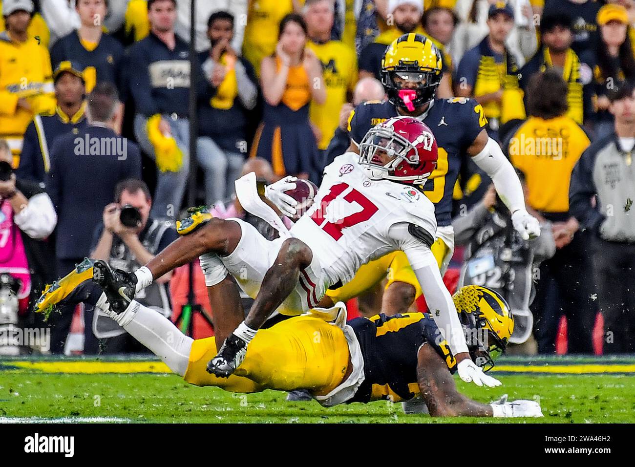 Pasadena, CA. 1st Jan, 2024. Alabama Crimson Tide wide receiver Isaiah