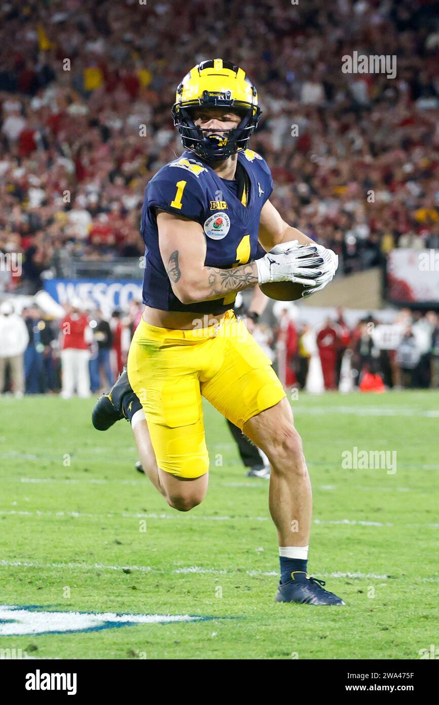 Pasadena, California, USA. 1st Jan, 2024. Michigan wide receiver ROMAN