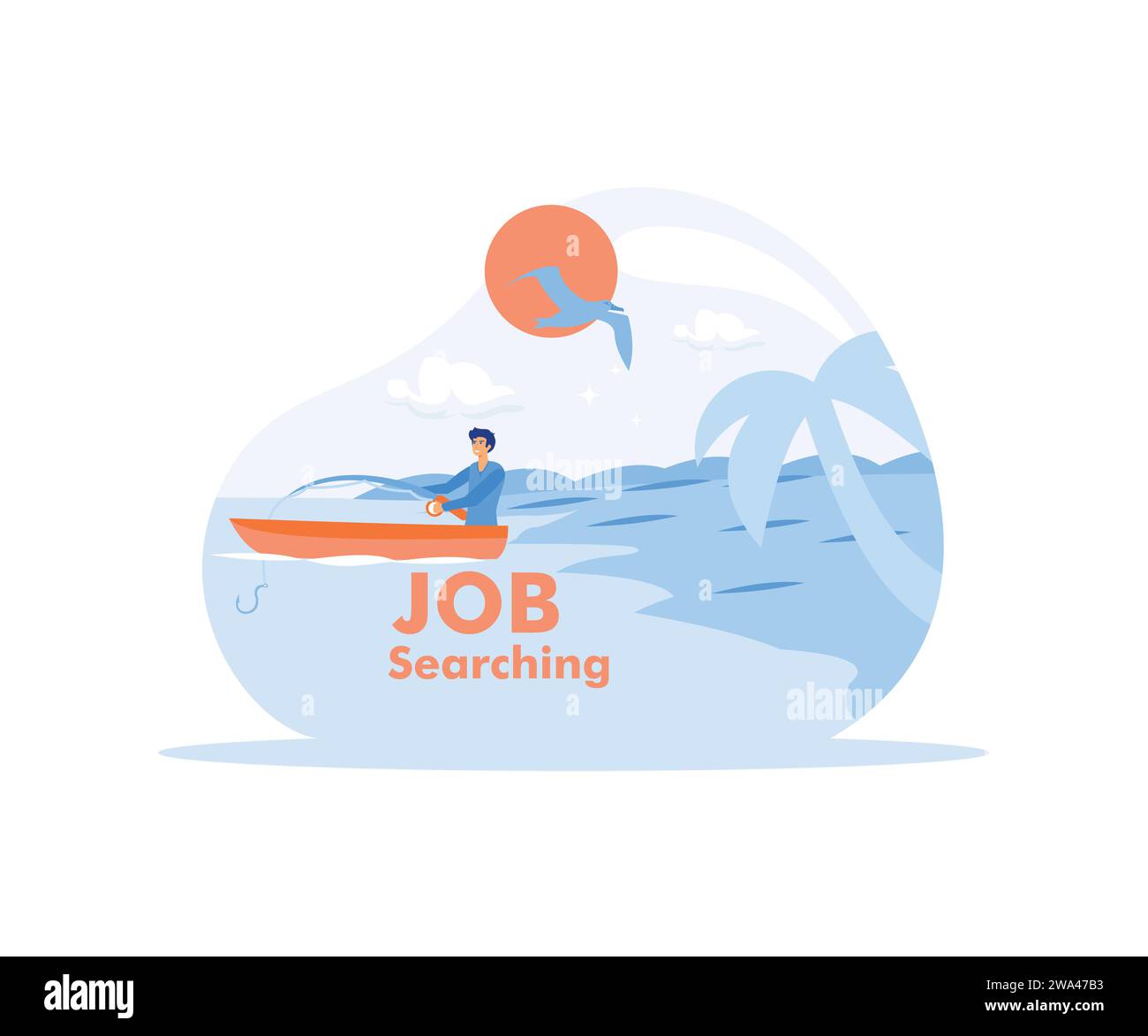 Summer job interview Stock Vector Images - Alamy, image size:1300x1173