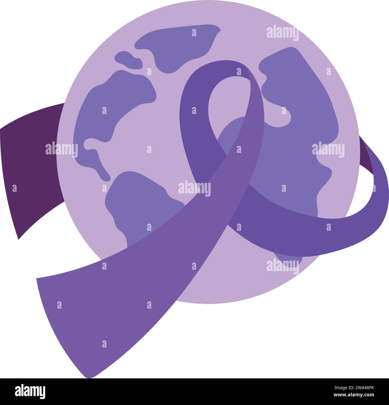 world cancer day illustration with ribbon vector isolated Stock Vector ...