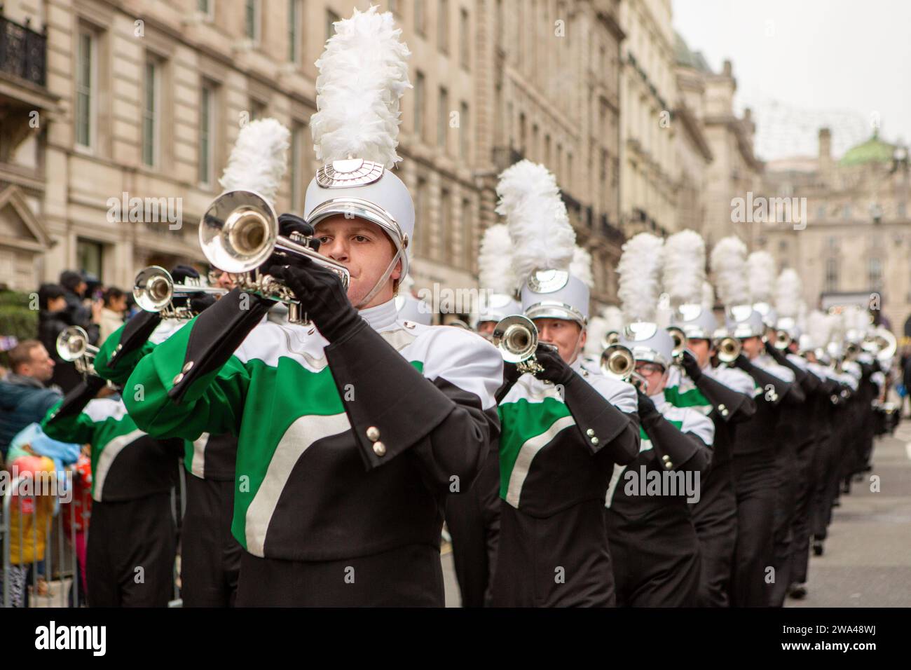 London New Years Day Parade 2024 Hi Res Stock Photography And Images   London Uk 01st Jan 2024 Marching Band Takes Part During The London New Years Day Parade Photo By Pietro Recchiasopa Imagessipa Usa Credit Sipa Usaalamy Live News 2WA48WJ 