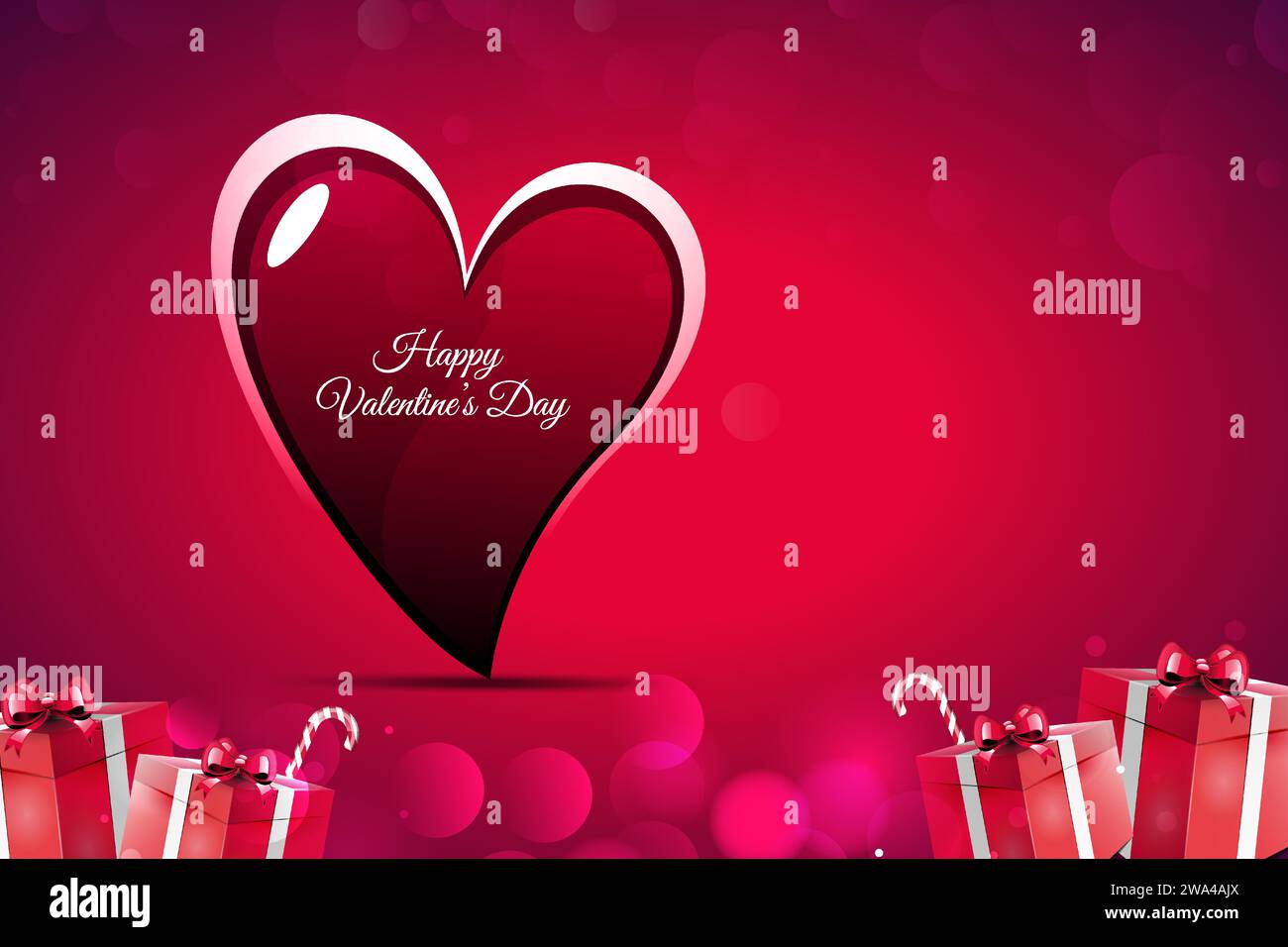 Happy valentines day vector banner background Stock Vector Image & Art ...
