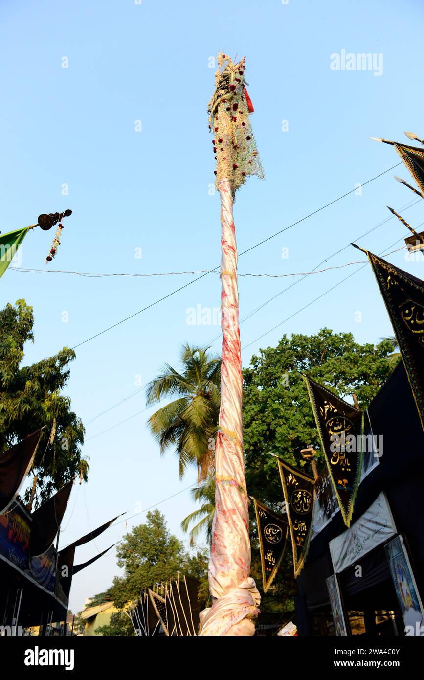 The streets around the Mughal Masjid ( Iranian Mosque ) during the