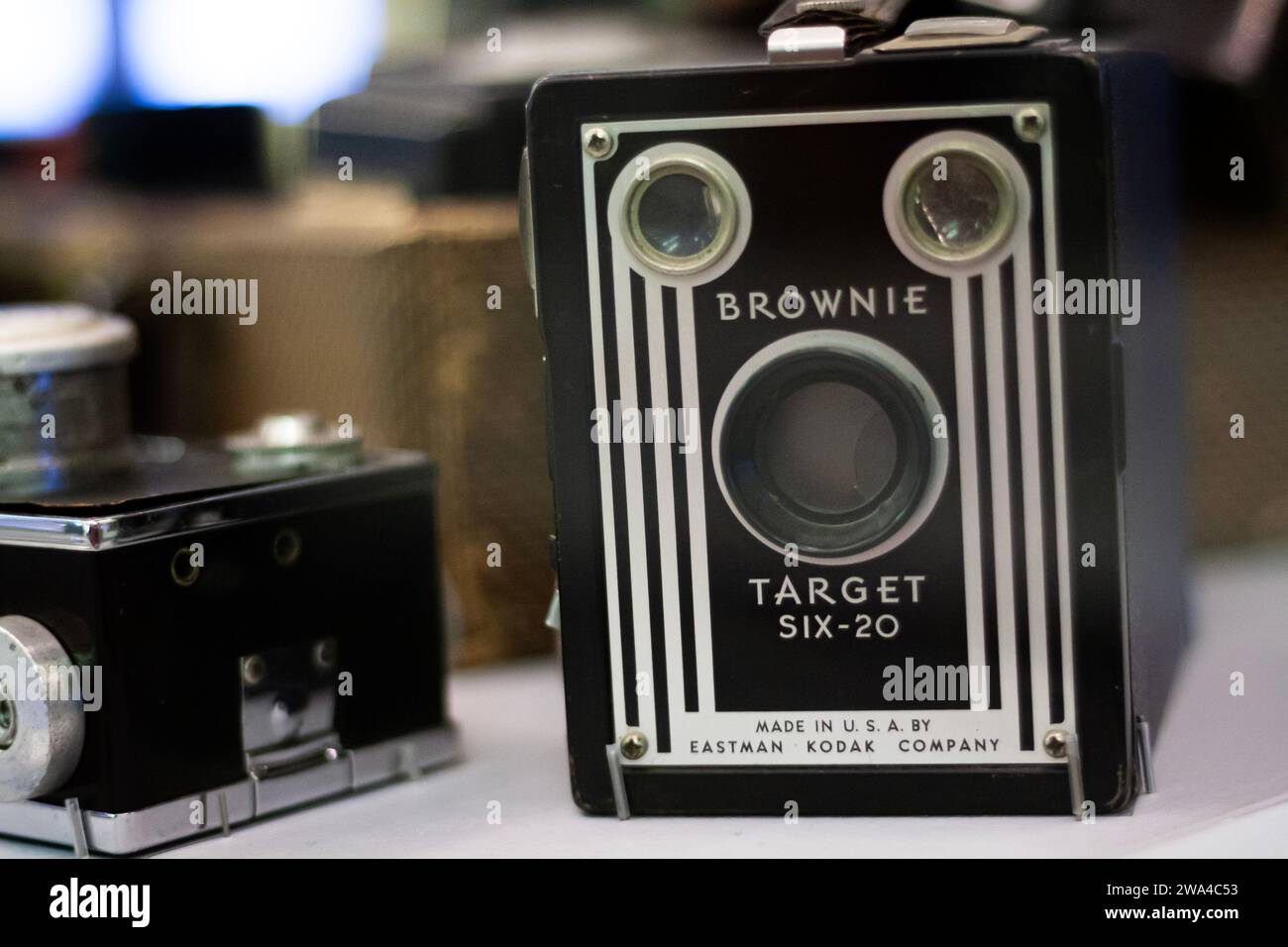 A Kodak Brownie Target Six-20 camera, vintage retro film camera from the 1940's and 1950's Stock Photo