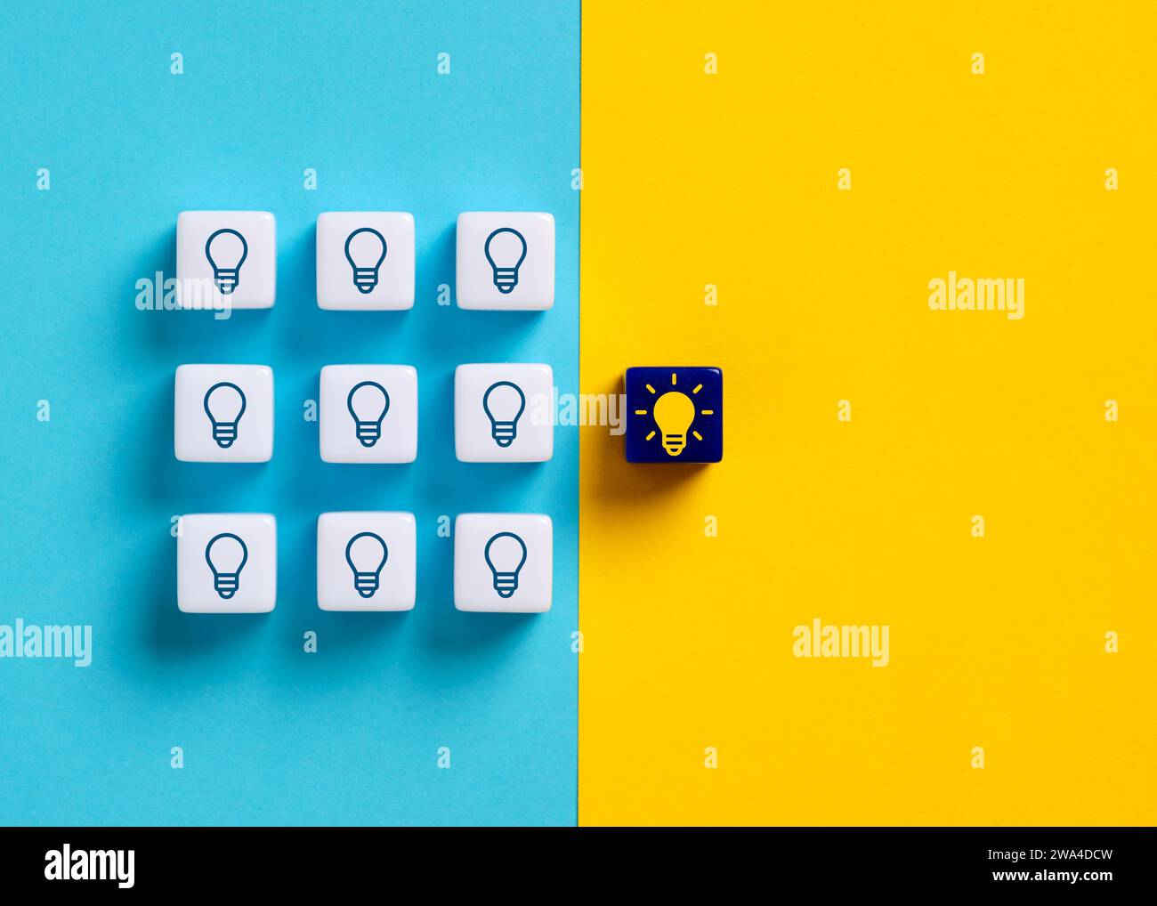 Distinctive and most creative idea. Business solutions and creativity. Creative thinking. To