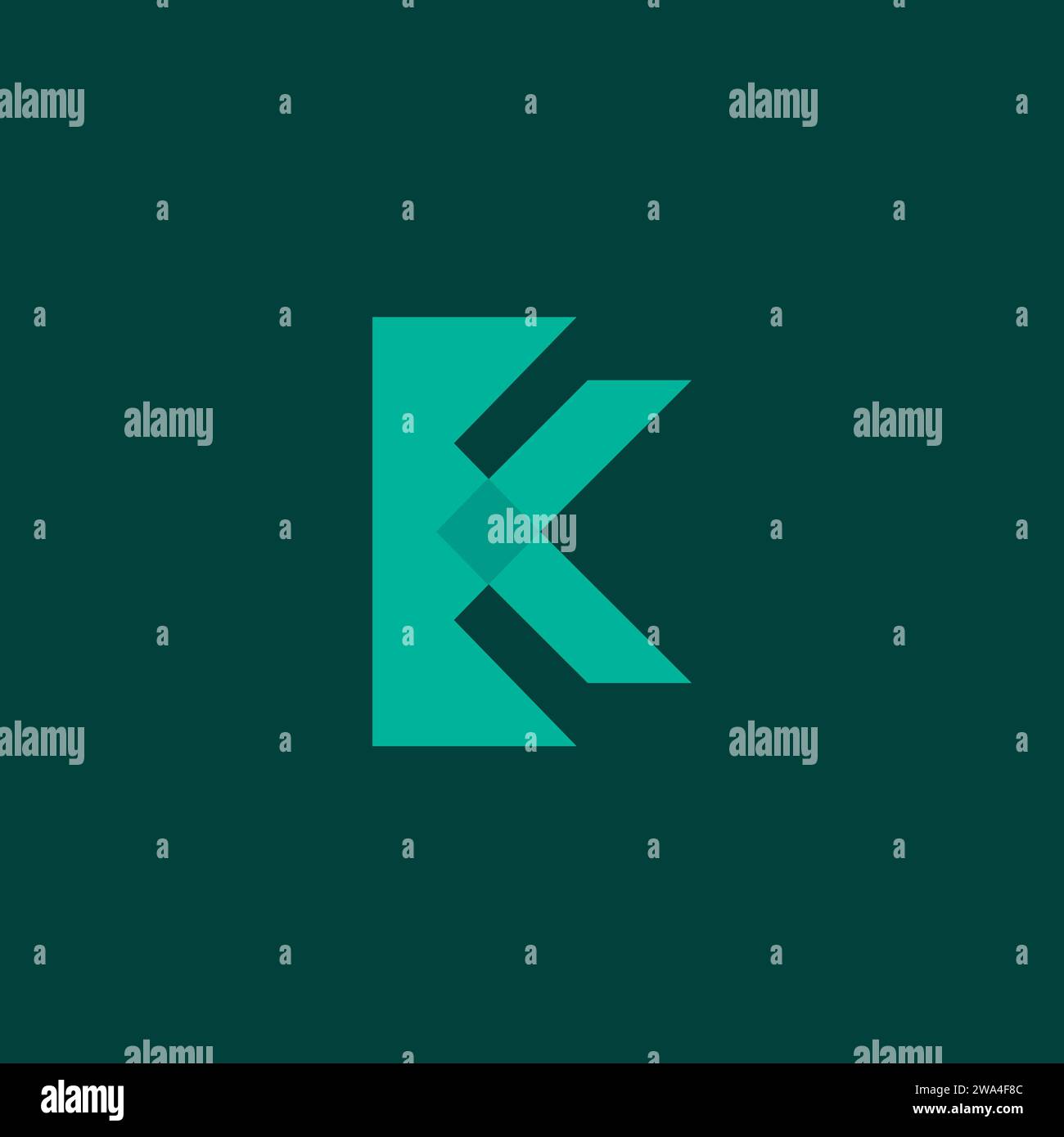  K Logo With Green Color. Letter K Icon Design Stock Vector Image & Art ...